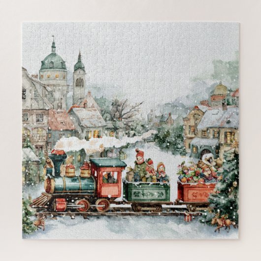 Christmas train legpuzzel (Verticaal)