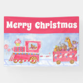 Christmas Train Party Banner Decoration  (Horizontaal)