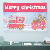 Christmas Train Party Banner Decoration  (Beurs)