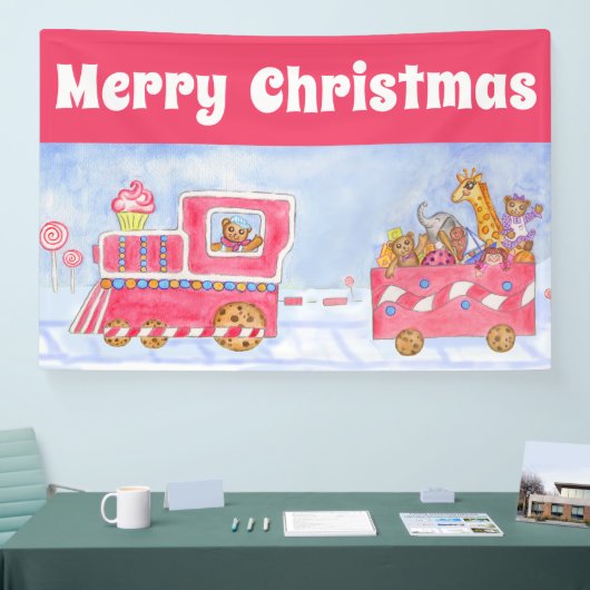 Christmas Train Party Banner Decoration  (Beurs)