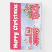 Christmas Train Party Banner Decoration  (Verticaal)