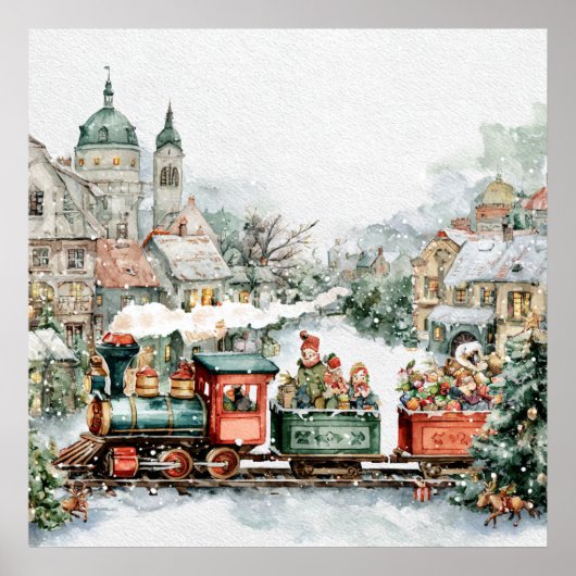 Christmas train poster (Voorkant)