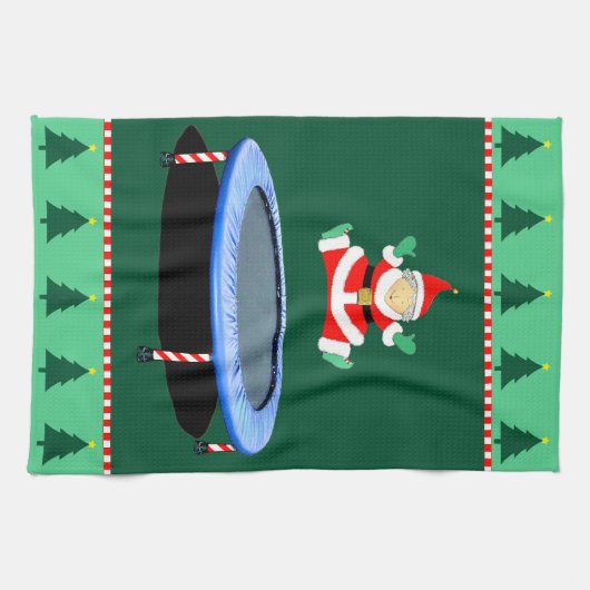 Christmas Trampoline Mrs. Claus Theedoek (Horizontaal)