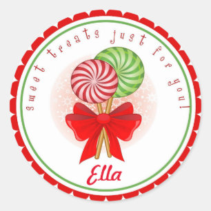Christmas Treat Labels Stickers Goodie Bags