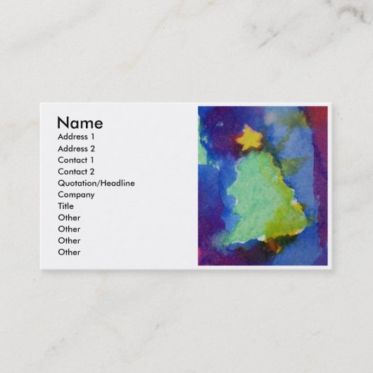 CHRISTMAS TREE 3 VISITEKAARTJE (Voorkant)