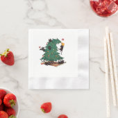 Christmas Tree and Cat Cute Christmas Cat Lover Servet (Insitu)