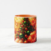 Christmas Tree and Flowers on Personalized Coffee Mok (Midden)