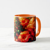 Christmas Tree and Flowers on Personalized Coffee Mok (Voorkant rechts)