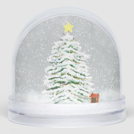 Christmas Tree and Gift  Sneeuwbol (Voorkant)