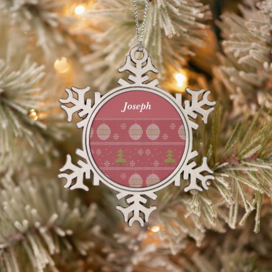 Christmas tree and ornament woven red (Boom)
