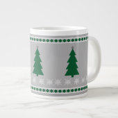 Christmas Tree and Snowflakes Pattern, Grote Koffiekop (Voorkant rechts)