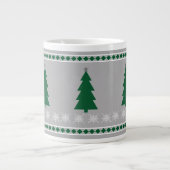 Christmas Tree and Snowflakes Pattern, Grote Koffiekop (Voorkant)