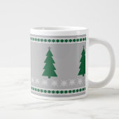 Christmas Tree and Snowflakes Pattern, Grote Koffiekop (Rechts)