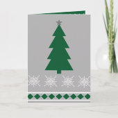 Christmas Tree and Snowflakes Pattern, Kaart (Voorkant)