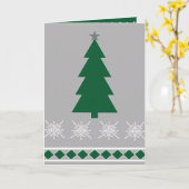 Christmas Tree and Snowflakes Pattern, Kaart (Gele Bloem)