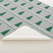 Christmas Tree and Snowflakes Pattern, Sherpa Deken (3/4)