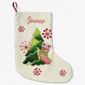 Christmas Tree and Stocking Whimsey Kleine Kerstsok (Voorkant)