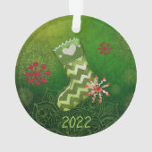 Christmas Tree and Stocking Whimsey Ornament (achterkant)