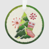 Christmas Tree and Stocking Whimsey Ornament (voorkant)