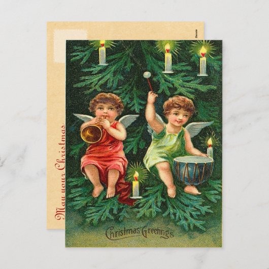 Christmas Tree Angels Briefkaarten (Voorkant / Achterkant)