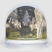 Christmas Tree Angels Rockefeller Plaza NYC Naam Sneeuwbol (Voorkant)