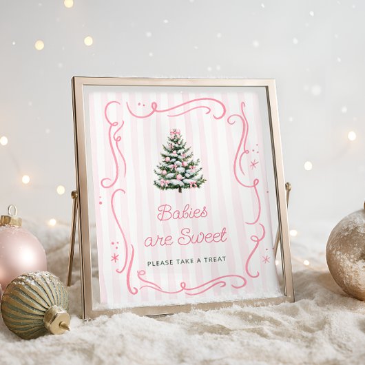 Christmas Tree Babies are Sweet Take a Treat Poster