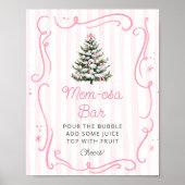 Christmas Tree Baby Shower Mom-osa Bar Poster (Voorkant)