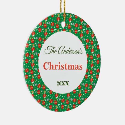 Christmas tree balls surface pattern name year  keramisch ornament (Rechts)