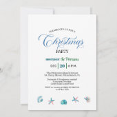 Christmas Tree Beach Christmas Party  Kaart (Achterkant)