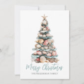 Christmas Tree Beach Feestdagenkaart (Voorkant)