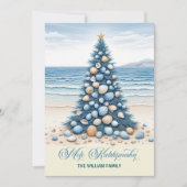 Christmas Tree Beach Mele Kalikimaka Feestdagenkaart (Voorkant)