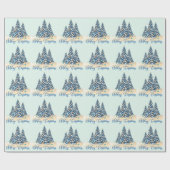 Christmas Tree Beach Merry Christmas Cadeaupapier (Vlak)