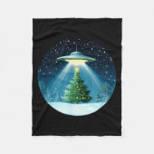 Christmas Tree Beamed By Ufo For Interstellar Holi Fleece Deken (Voorkant)