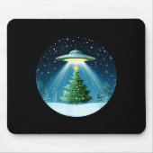 Christmas Tree Beamed By Ufo For Interstellar Holi Muismat (Voorkant)