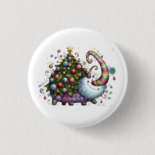 Christmas Tree Beast Button (Voorkant)