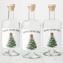 Christmas Tree Beverage Label Set – Brand Name Likeurfles Etiket