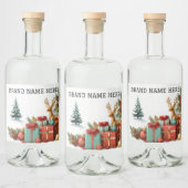 Christmas Tree Beverage Sticker Set – Brand Name (Flessen)