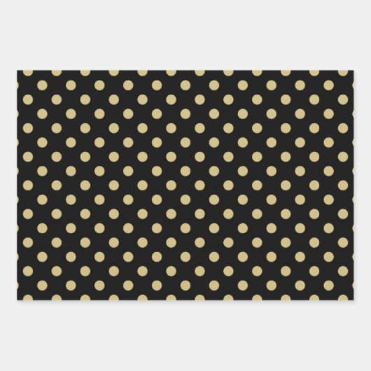 Christmas Tree Black And Gold Reindeer Pattern Inpakpapier Vel (Voorkant)