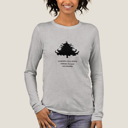 Christmas Tree Black Design With Text Tri-Blend Shirt (Voorkant)