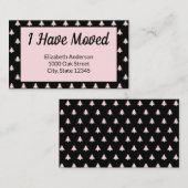 Christmas Tree Black Holiday Bewegende Aankondigin Informatiekaartje (Voorkant / Achterkant)