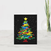 Christmas Tree Block Brick Building Xmas Master Bu Kaart (Voorkant)