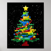 Christmas Tree Block Brick Building Xmas Master Bu Poster (Voorkant)