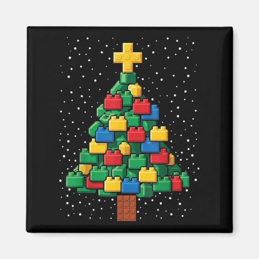 Christmas Tree Block Building Builder Brick Master Magneet (Voorkant)