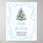 Christmas Tree Blue Baby Shower Books for Baby Poster (Voorkant)