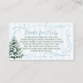 Christmas Tree Blue Bows Books for Baby Ticket Informatiekaartje (Voorkant)