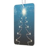 Christmas Tree Blue Sky Shiny Stars Rustic Elegant Luchtverfrisser (Links)