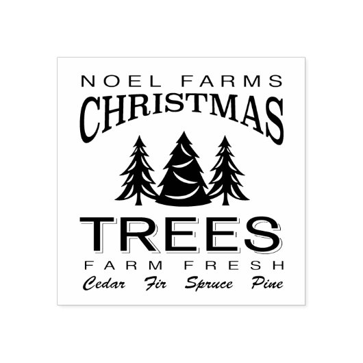 CHRISTMAS TREE BOERDERIJ RUBBERSTEMPEL (Afrduk)