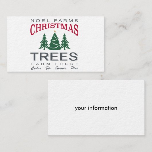 CHRISTMAS TREE BOERDERIJ VISITEKAARTJE (Voorkant / Achterkant)