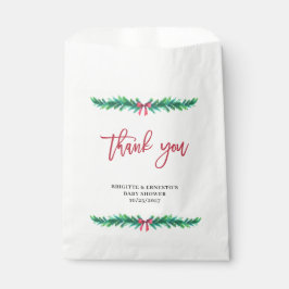 Christmas Tree Branch Baby shower Bedankzakje