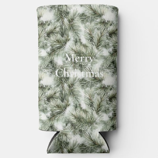 Christmas Tree Branches Seltzer Blikjeskoeler (Voorkant)